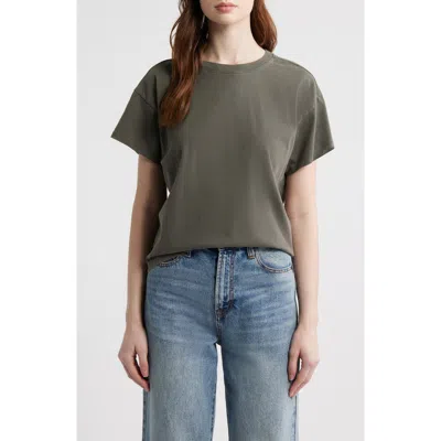 Rag & Bone Kelly Washed Boxy Cotton T-shirt In Gray