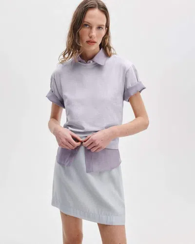 Rag & Bone Kelly Washed Boxy Tee In Purple