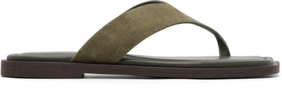 Rag & Bone Khaki Gracie Thong Sandals In Green