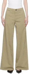 Rag & Bone Khaki Sofie Trousers In Khaki