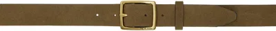 Rag & Bone Khaki Suede Boyfriend Belt In Khkiolvsd