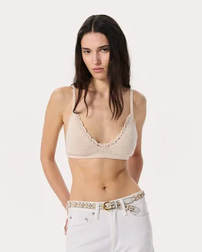 Rag & Bone Khloe Open-knit Bralette In Neutral