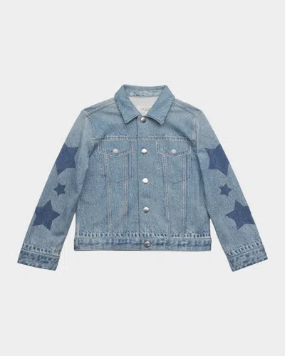 Rag & Bone Kid & Apos;s Mini Miramar Terry Star-print Jacket In Blue