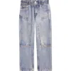Rag & Bone Kids' Mini Miramar Terry Cloth Wide Leg Pants In Blue