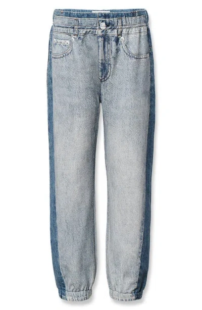 Rag & Bone Kids' Mini Rb Miramar Two-tone Faux Denim Joggers In Blue