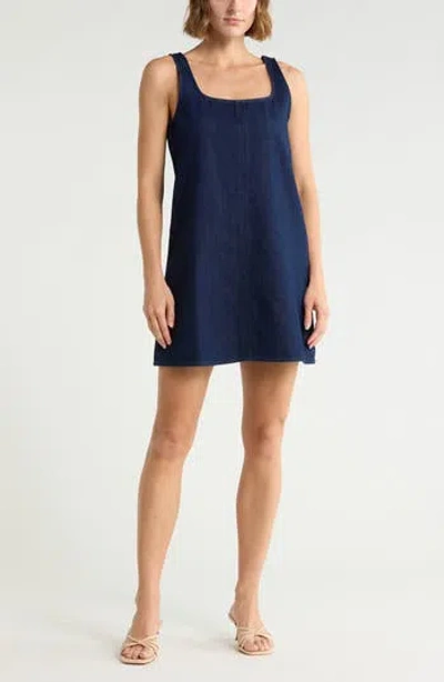 Rag & Bone Kiki Sleeveless Denim Minidress In Blue