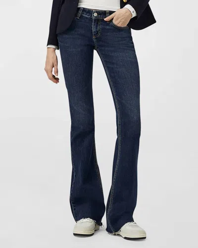 Rag & Bone Kinsley Low Rise Bootcut Jeans In Dark Rinse In Blue