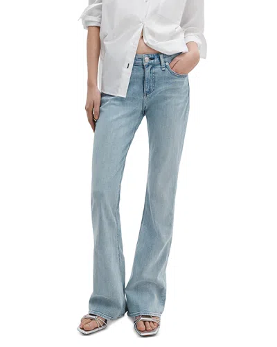 Rag & Bone Kinsley Low Rise Full Bootcut Jeans In Rallay In Blue