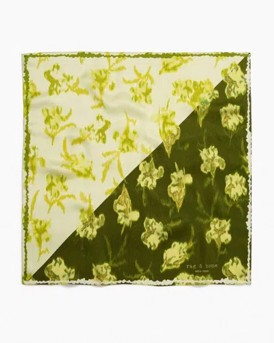 Rag & Bone Kit Floral-print Silk Bandana In Green