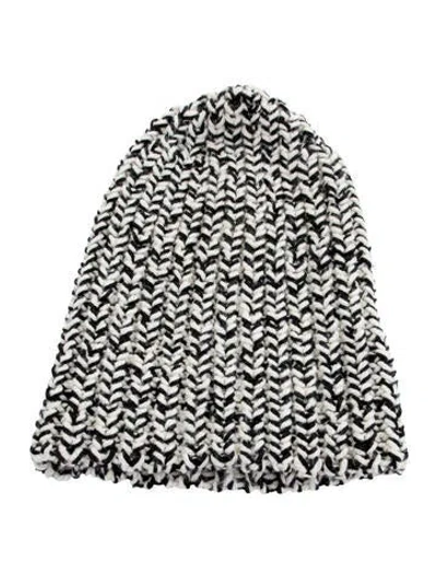 Pre-owned Rag & Bone Knit Hat In Black/neutrals