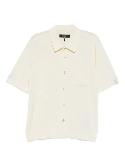 Rag & Bone Knit Polo Shirt In Gray