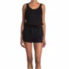 Rag & Bone Knit Romper In Black In Black
