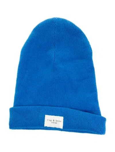 Pre-owned Rag & Bone Knitted Beanie In Blue