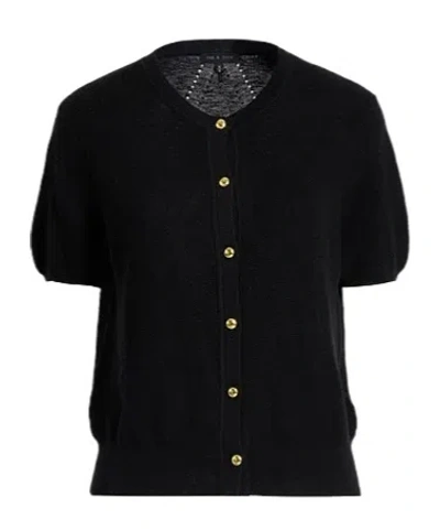 Rag & Bone Knitted Short-sleeved Top In Black