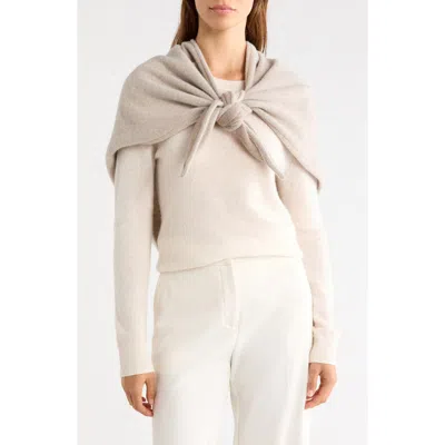 Rag & Bone Kristie Reversible Wool Triangle Shawl In Dark Sand Multi