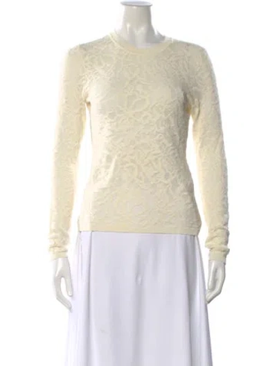 Pre-owned Rag & Bone Lace Pattern Crew Neck Sweater In Neutral