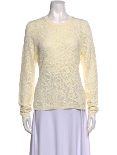 Pre-owned Rag & Bone Lace Pattern Crew Neck Sweater In Neutrals