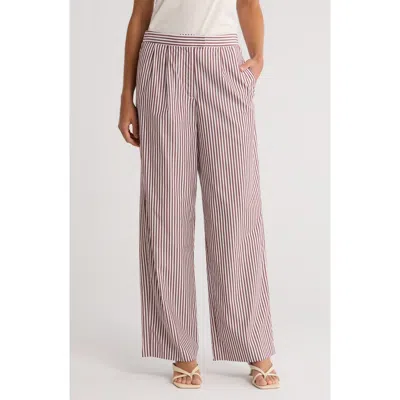 Rag & Bone Lacey Stripe Cotton Pants In Brown