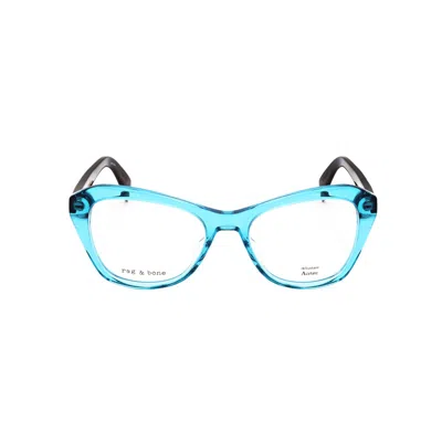 Rag & Bone Rag And Bone Ladies Blue Cat Eye Eyeglass Frames Rnb3069 In Multi