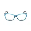 Rag & Bone Rag And Bone Ladies Blue Rectangular Eyeglass Frames Rnb3010 In Transparent