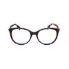 Rag & Bone Rag And Bone Ladies Blue Rectangular Eyeglass Frames Rnb3023-1 In Multi