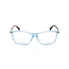Rag & Bone Rag And Bone Ladies Blue Rectangular Eyeglass Frames Rnb3031-2 In Blue