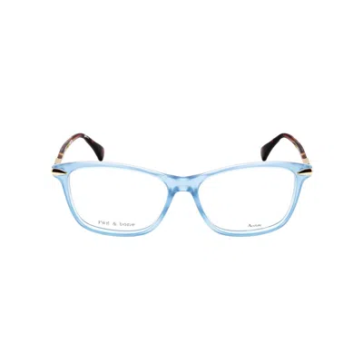 Rag & Bone Rag And Bone Ladies Blue Rectangular Eyeglass Frames Rnb3031-2