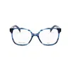 Rag & Bone Rag And Bone Ladies Blue Rectangular Eyeglass Frames Rnb3053-2 In Blue