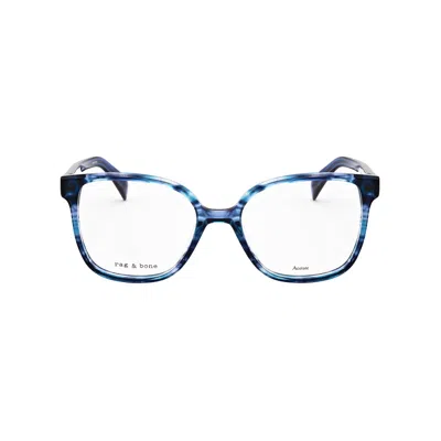 Rag & Bone Rag And Bone Ladies Blue Rectangular Eyeglass Frames Rnb3053-2