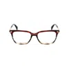 Rag & Bone Rag And Bone Ladies Blue Rectangular Eyeglass Frames Rnb3055-1 In Brown