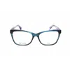 Rag & Bone Rag And Bone Ladies Blue Rectangular Eyeglass Frames Rnb3066 In Blue