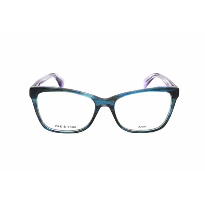 Rag & Bone Rag And Bone Ladies Blue Rectangular Eyeglass Frames Rnb3066