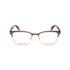 Rag & Bone Rag And Bone Ladies Brown Rectangular Eyeglass Frames Rnb3022 In Multi