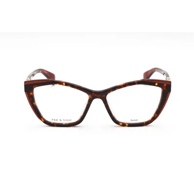 Rag & Bone Rag And Bone Ladies Brown Rectangular Eyeglass Frames Rnb3038/g-1 In Burgundy