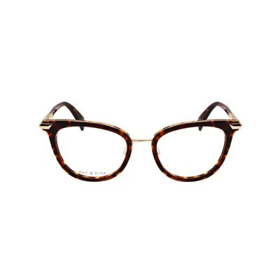Rag & Bone Rag And Bone Ladies Brown Rectangular Eyeglass Frames Rnb3051/g