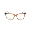 Rag & Bone Rag And Bone Ladies Brown Rectangular Eyeglass Frames Rnb3057-2 In Brown