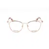 Rag & Bone Rag And Bone Ladies Gold Tone Rectangular Eyeglass Frames Rnb3019-1 In Multi