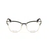 Rag & Bone Rag And Bone Ladies Gold Tone Rectangular Eyeglass Frames Rnb3019-2 In Multi