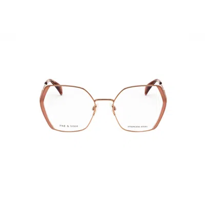 Rag & Bone Rag And Bone Ladies Gold Tone Rectangular Eyeglass Frames Rnb3079/g