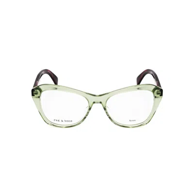 Rag & Bone Rag And Bone Ladies Green Cat Eye Eyeglass Frames Rnb3069-2