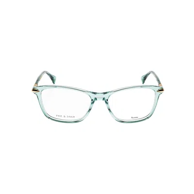 Rag & Bone Rag And Bone Ladies Green Rectangular Eyeglass Frames Rnb3031-1