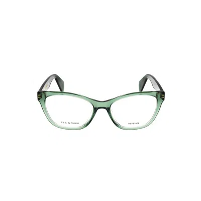 Rag & Bone Rag And Bone Ladies Green Rectangular Eyeglass Frames Rnb3039-1