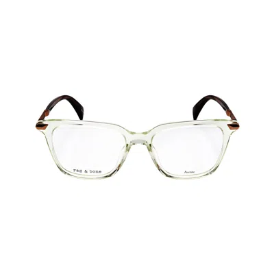Rag & Bone Rag And Bone Ladies Green Rectangular Eyeglass Frames Rnb3055-2 In Multi