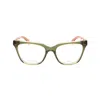 Rag & Bone Rag And Bone Ladies Green Rectangular Eyeglass Frames Rnb3057-3 In Multi