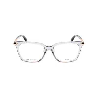 Rag & Bone Rag And Bone Ladies Grey Rectangular Eyeglass Frames Rnb3055 In Gray