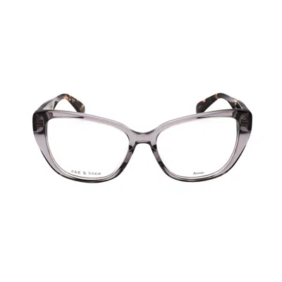 Rag & Bone Rag And Bone Ladies Grey Rectangular Eyeglass Frames Rnb3061 In Gray