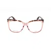Rag & Bone Rag And Bone Ladies Pink Rectangular Eyeglass Frames Rnb3024 In Pink
