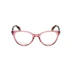 Rag & Bone Rag And Bone Ladies Pink Rectangular Eyeglass Frames Rnb3040 In Multi