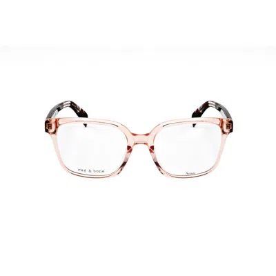 Rag & Bone Rag And Bone Ladies Pink Rectangular Eyeglass Frames Rnb3045 In Multi