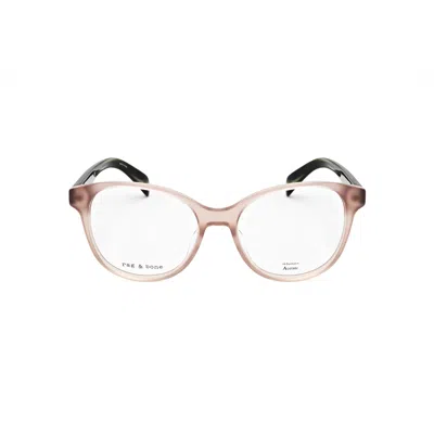 Rag & Bone Rag And Bone Ladies Pink Round Eyeglass Frames Rnb3068/g In Neutral